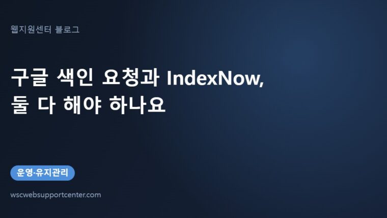 구글 색인 요청과 IndexNow, 둘 다 해야 하나요 — 12일간 지켜본 기록